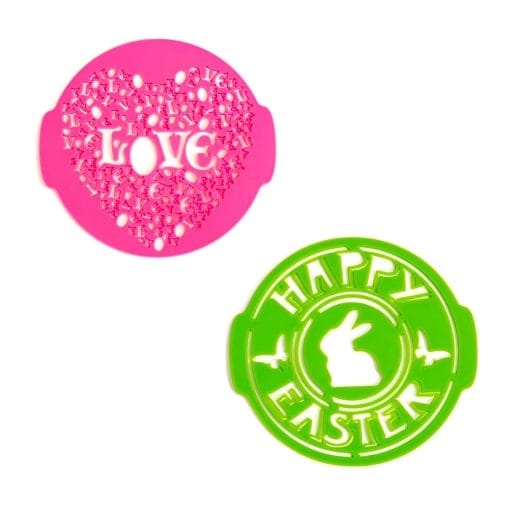 Stencil Plantilla Para Decorar Pavoni - Love / Happy Easter - Imagen 2
