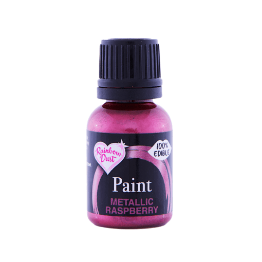 Pintura Metalizada Comestible Rainbow Dust - Raspberry / Frambuesa (25 Ml) - Imagen 2