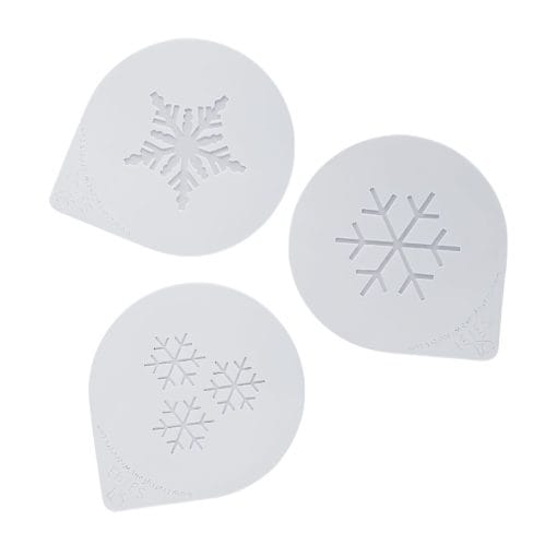 Set 3 Stencils Plantillas Para Decorar - Copos De Nieve