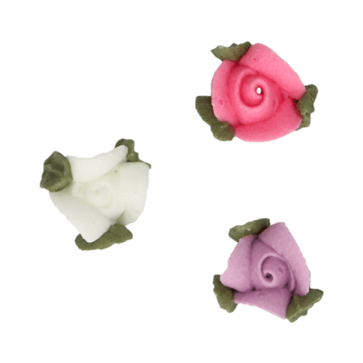 Decoraciones De Azucar Funcakes - Rosas Con Hojas - Imagen 2
