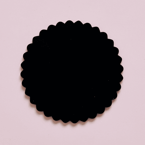 Bases De Madera Redondas Negras (ondas Cassis) "en Papiers" - 30 Cm