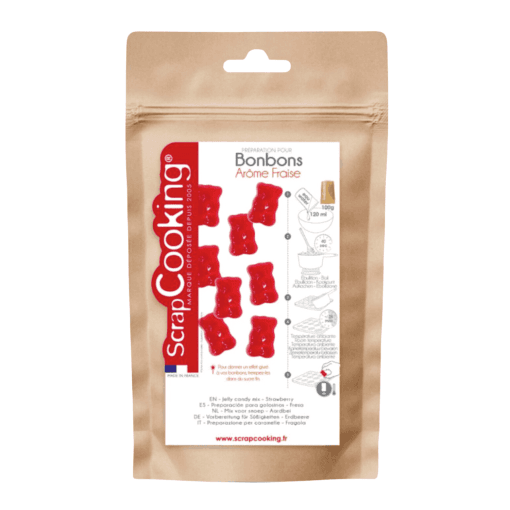 Preparado Para Caramelos De Gelatina Scrapcooking - Fresa (100 G) - Imagen 2