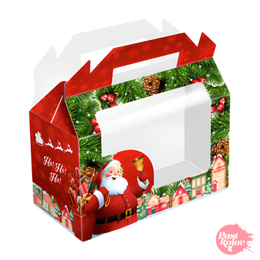 Caja Picnic Con Asa Y Ventana - Santa Claus