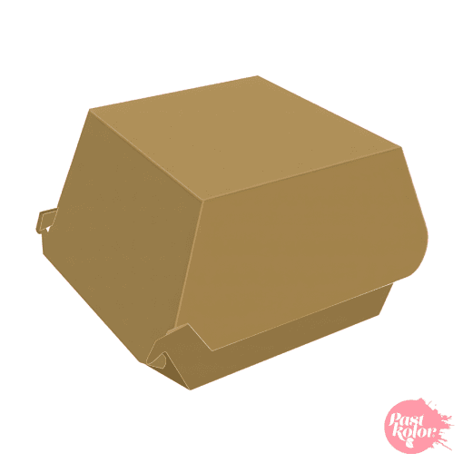Caja Para Hamburguesa Kraft - 10 X 8 Cm - Imagen 2