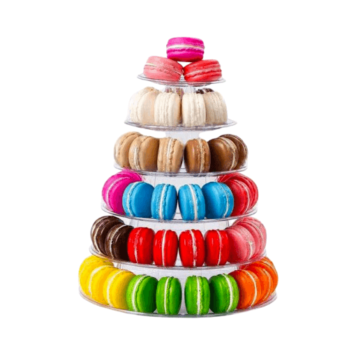 Soporte Transparente Para Macarons - Redondo (6 Niveles)
