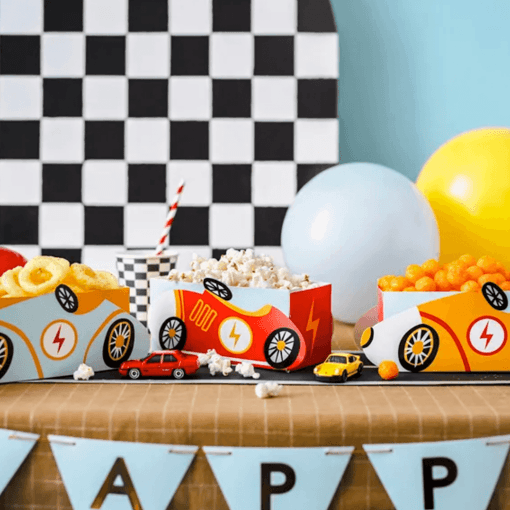Cajas De Papel Para Snacks Partydeco - Coches - Imagen 5