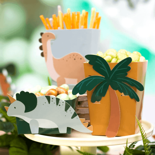 Cajas De Papel Para Snacks Partydeco - Dinosaurios - Imagen 3
