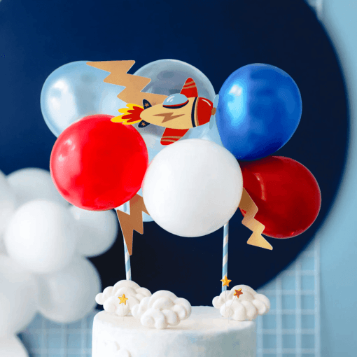 Topper Para Tarta Globos Partydeco - Avion - Imagen 3
