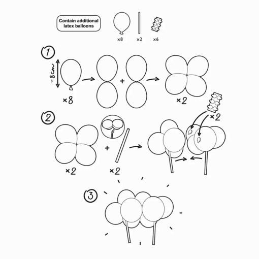 Topper Para Tarta Globos Partydeco - Arcoiris