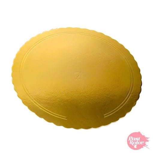 Base Redonda Dorada - 20 Cm Ø / 3 Mm Grosor (10 U)
