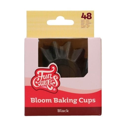 Capsulas Cupcakes Para Hornear "bloom" Funcakes - Negras - Imagen 2