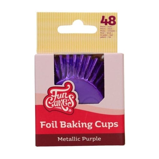 Capsulas Cupcakes Papel Aluminio "foil" Funcakes - Purpura Metalico - Imagen 2