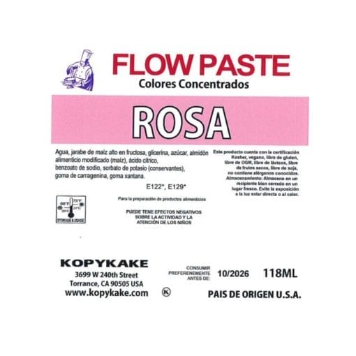 Colorante En Gel "flow Paste" Kopykake - Rosa (118 Ml) - Imagen 2