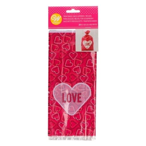 Bolsas Para Dulces Wilton - Corazones "love" (20 U)