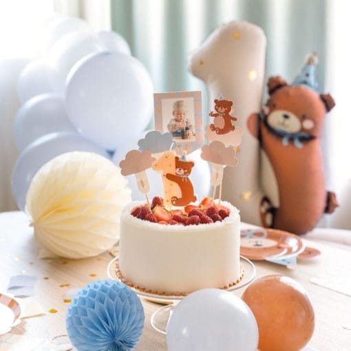 Topper Para Tarta Partydeco - Osito "teddy" - Imagen 2
