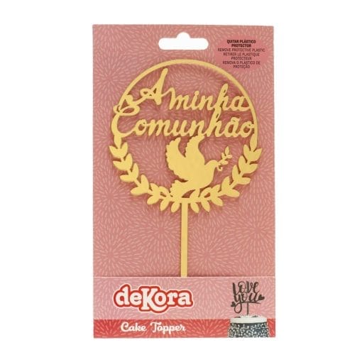 Topper Para Tarta Dorado Dekora - "a Minha Comunhao" - Imagen 3