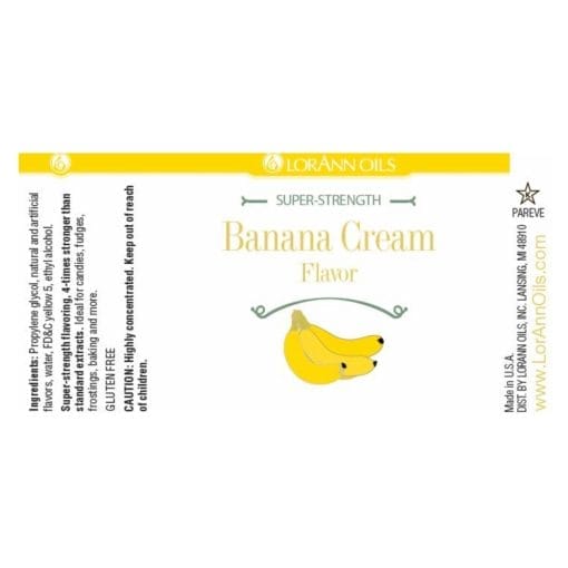 Aroma "super-strength" Lorann - Crema De Platano / Banana Cream (29,5 Ml)