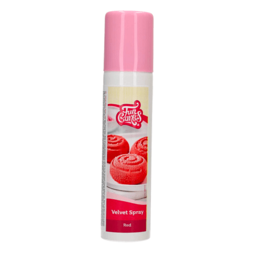 Spray "velvet" Efecto Terciopelo Funcakes - Rojo (100 Ml)