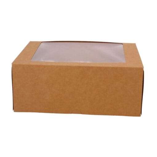 Caja Para 6 Cupcakes [o 12 Mini Cupcakes] Kraft Con Ventana - Funcakes (3 U) - Imagen 3