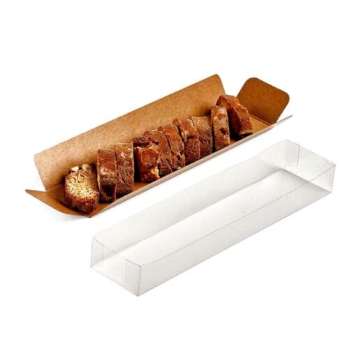 Caja Para Turron Tipo Tunel (base Kraft + Tapa Transparente) - 25 Cm - Imagen 2
