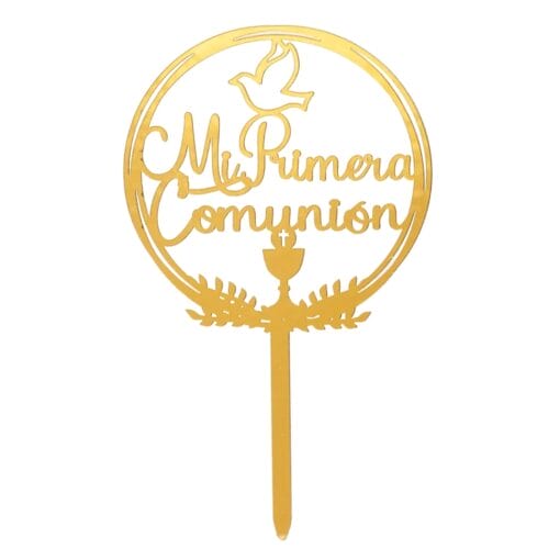 Topper Para Tarta Dorado Dekora - Mi Primera Comunion - Imagen 3