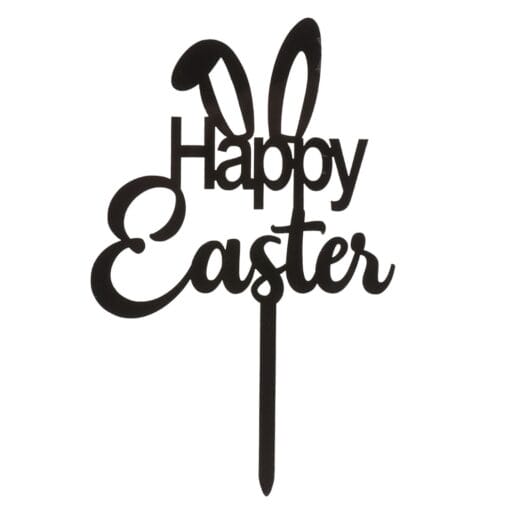 Topper Para Tarta Negro Dekora - "happy Easter" - Imagen 3