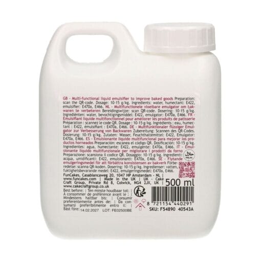 Emulsionante Liquido Multifuncional Funcakes - 500 Ml - Imagen 2